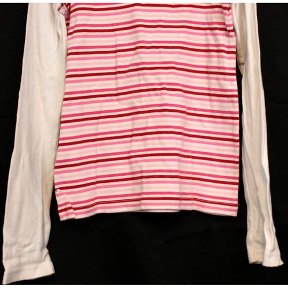 2008/09 Gymboree Sweet Heart Valentine Day Striped Shirt Heart Pink Red Rhinesto - Picture 4 of 6
